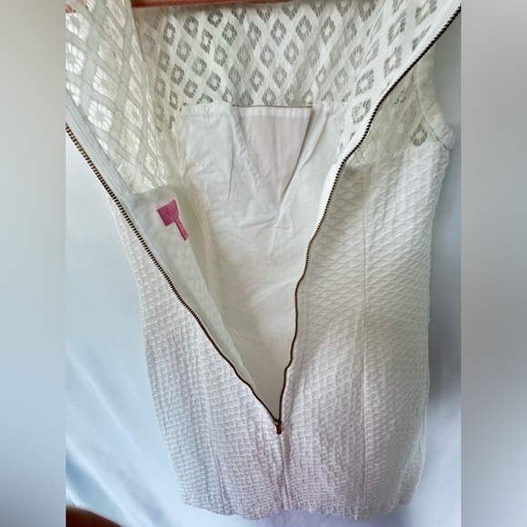 Lilly Pulitzer White Vandalia Resort Shift Dress Size 8 - Picture 4 of 15
